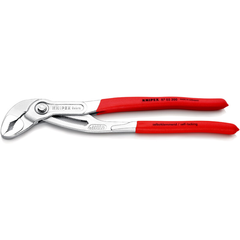 Knipex - 87 03 300 Cobra® Pince multiprise de pointe gainées en plastique antidérapant chromée 300 mm