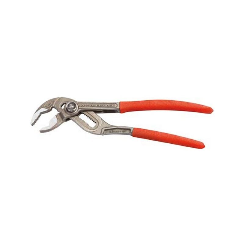 Pince multiprise à crémaillère Rogrip f, tête polie, poignées à gaine en plastique antidérapantes, Long. : 175 mm