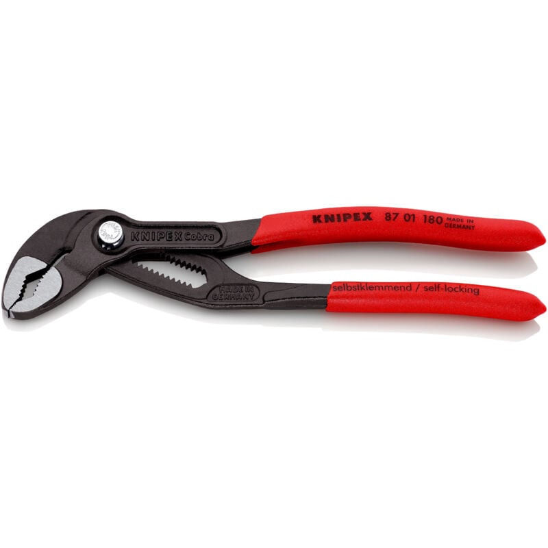 Pince multiprise de pointe Cobra - ouverture 36 mm, longueur 180mm - sur carte, sous blister Knipex 87 01 180 sb