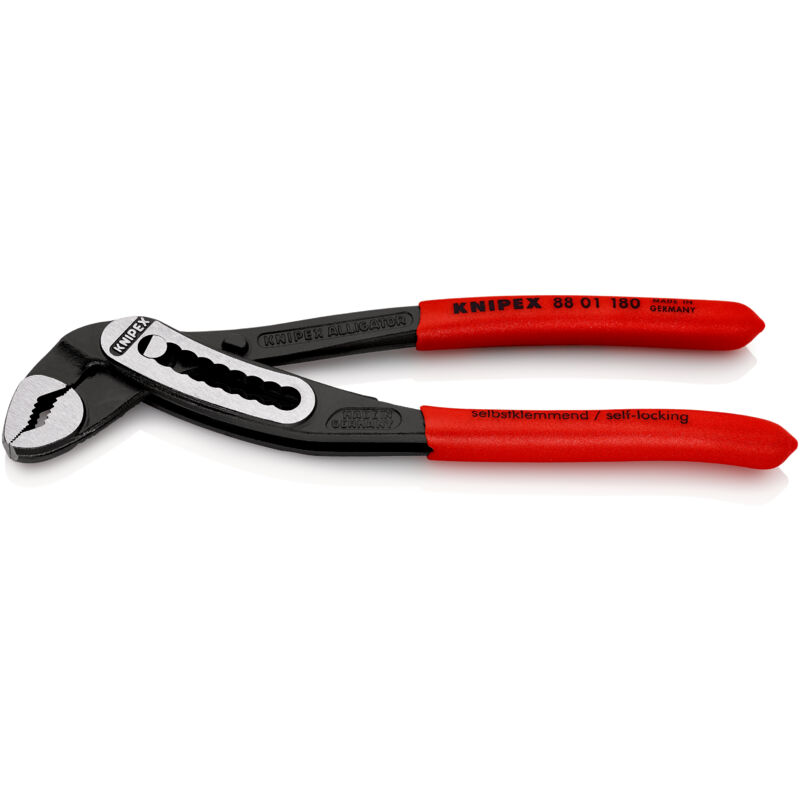 Knipex - pince multiprise 'alligator' réf. 88 01 180sbouverture max. 42 mmlongueur 180 mmpoids 180 g
