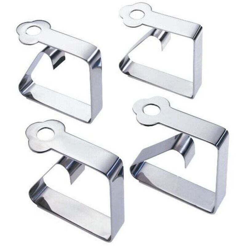 Pince Nappe, clip de nappe, acier inox, Lot de 4