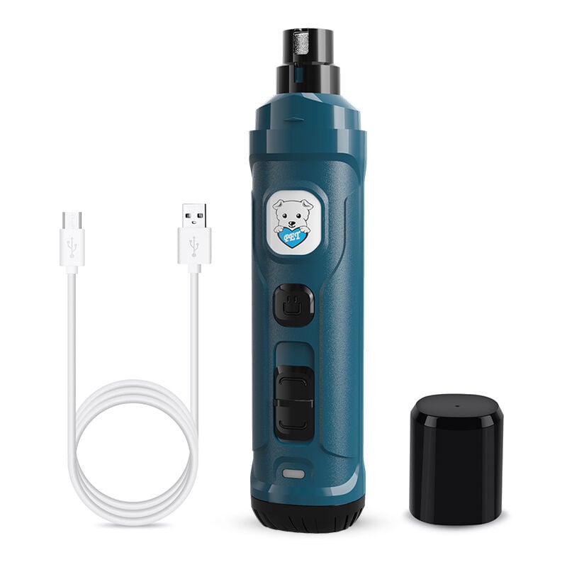 Pince à ongles pour chien avec 2 lampes led - Pince à ongles électrique puissante à 2 vitesses pour chiens et chats, professionnelle, silencieuse et