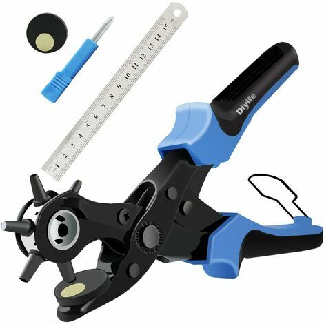 pince perforatrice avec gratuit 2 Extra Large Punch Assiettes et règle pratique, Multi de dimension de comprimés Pince