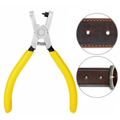 Pince Perforatrice pour Ceinture et Bracelet de Montre, Outil de Perforation en Cuir 5 Pouces, Pince Universelle à Trou Ceinture Rond 2mm