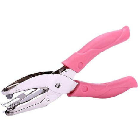 Pince perforatrice ronde de 1,5 mm avec poignée rose pour papier créatif - Petite perforatrice ronde