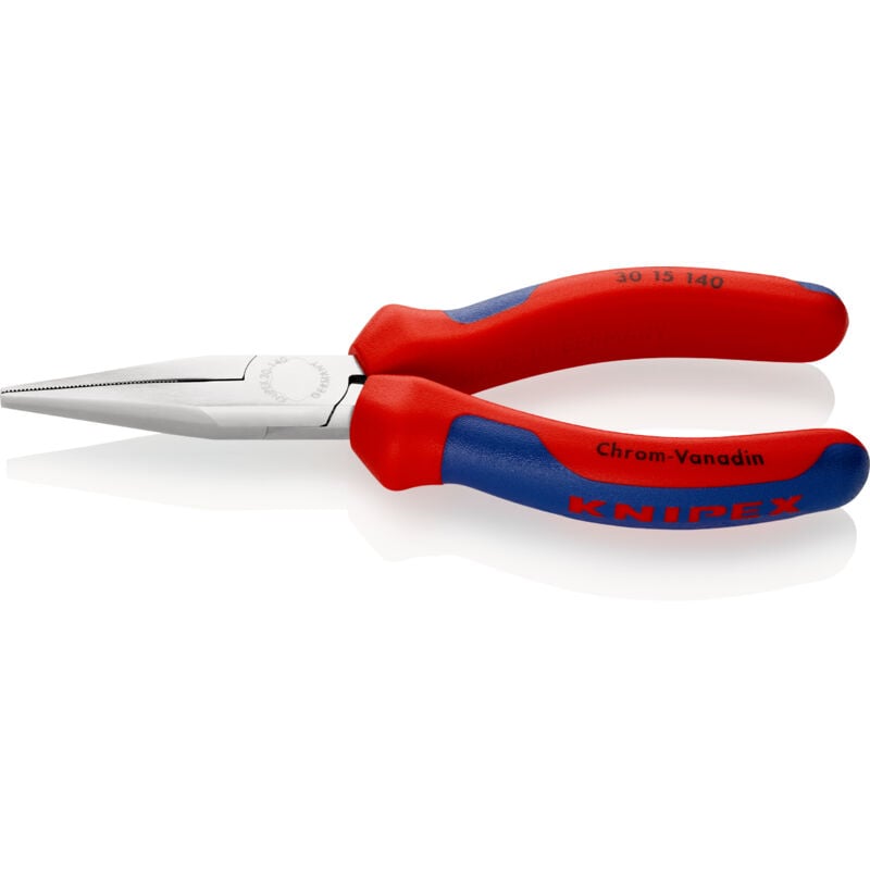 Knipex - 30 15 140 pour l'électronique et la mécanique de précision Pince à becs plats droite Acier magnétique Chrome-Van