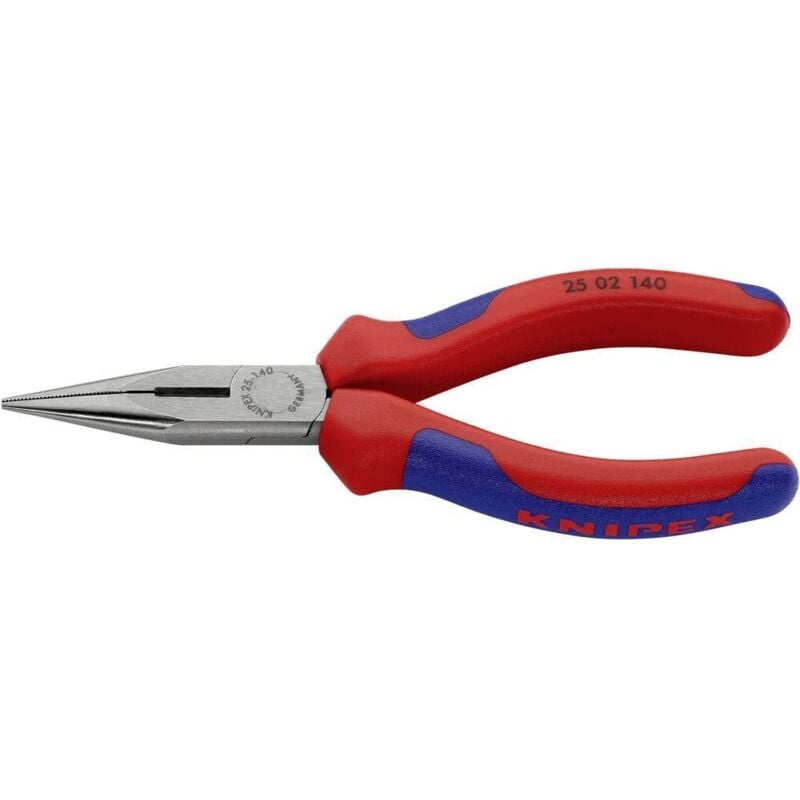Knipex - 25 02 140 pour l'électronique et la mécanique de précision Pince plate à becs ronds droite Acier électrique Vana