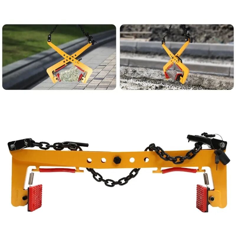 Senderpick - Pince pour bordures de trottoir Pince pour pose de pierres 350KG Supports de pierres 30-51cm
