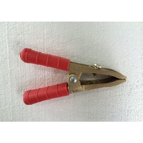 Pince pour cable de demarrage en laiton isolant ROUGE jusqu'à 1000 Ampères OUTILAND