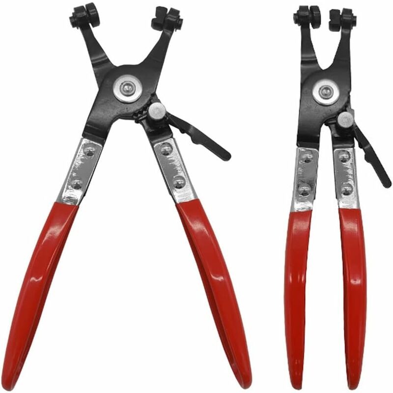 Pince pour Collier de Serrage - 2 Pièces - Outil de Retrait Automobile - Installation et Réparation de Tuyaux