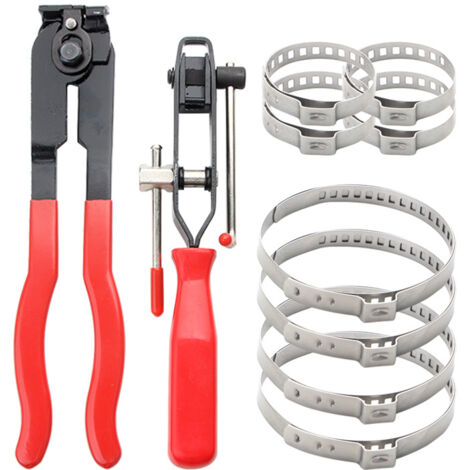 Pince Pour Collier De Serrage, 2 Pinces Pinces Collier Cardan Et Pince Colliers Bandes À Sertir Avec L’offre De 8 Pcs De Collier RWPince à collier