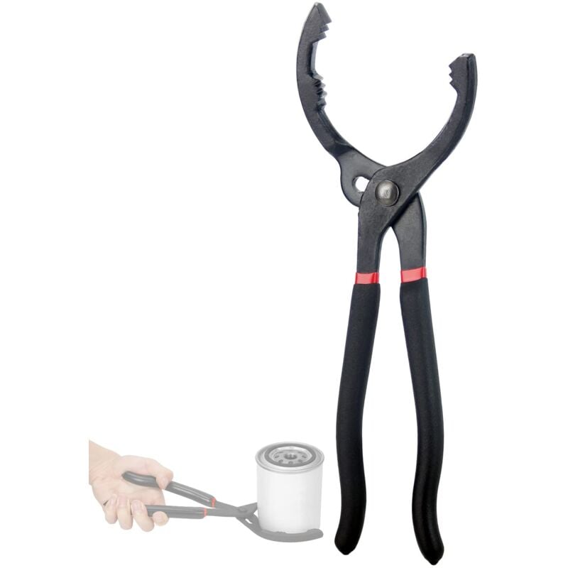 Jusch - Pince Pour Filtre Huile Clé à huile Pince Pour CléFiltre RéGlable Avec PoignéE Pince Filtre Huile AntidéRapante Pour Filtres Huile De ø 30Mmø