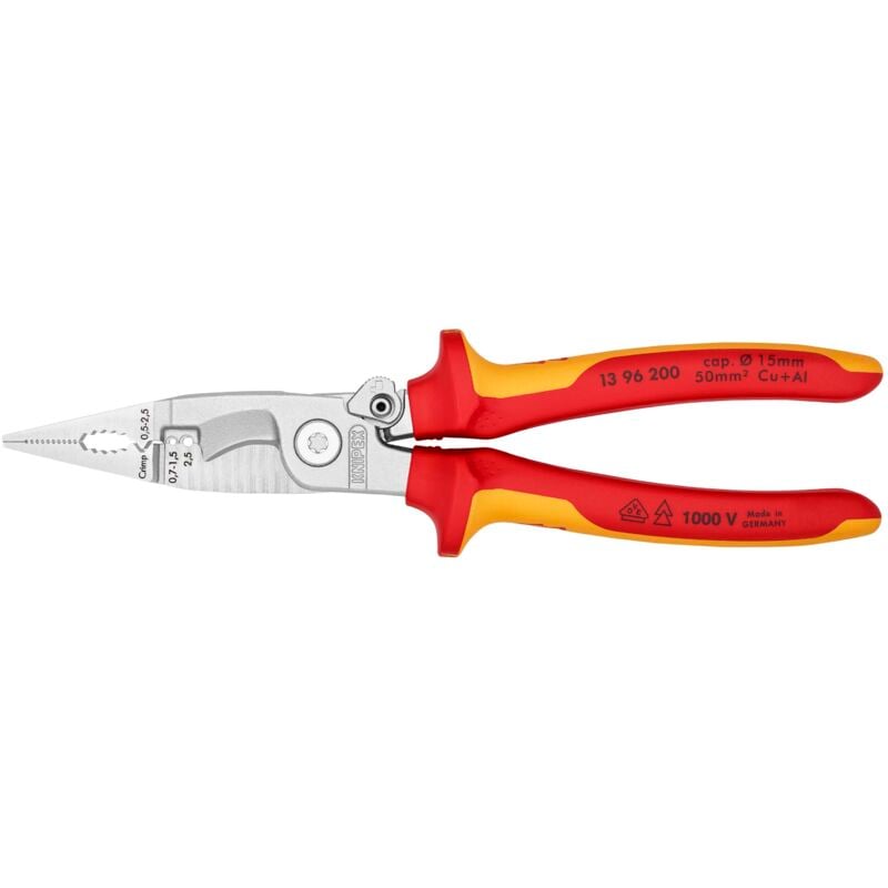 Pince multifonction Knipex 13 96 200 50 mm² (max) 0 AWG (max) 15 mm (max)