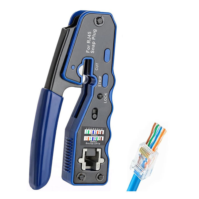 Longziming - Pince RJ45, Pince à sertir RJ45, Testeur de Réseau, Pince à dénuder, Installation Professionnelle de Réseau,Pince à Sertir Outil