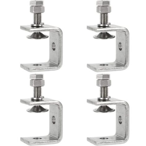 Pince Robuste Acier Inoxydable,4PCS Serre-Joints C,0-25mm Pince C Robuste,Pince Fixation Travail Bois,Tiger Clamp avec Large Mâchoire pour Travail Bois Bricolage, Soudage,l'Ébénisterie