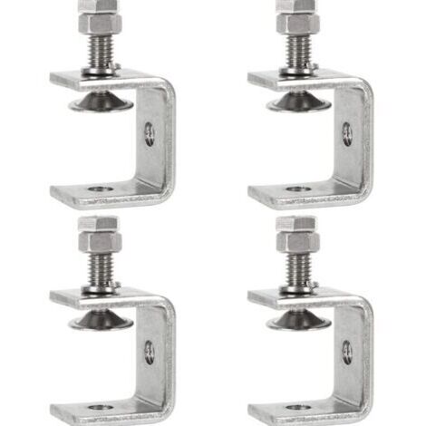 Pince Robuste Acier Inoxydable,4PCS Serre-Joints C,0-25mm Pince C Robuste,Pince Fixation Travail Bois,Tiger Clamp avec Large Mâchoire pour Travail Bois Bricolage, Soudage,l'Ébénisterie