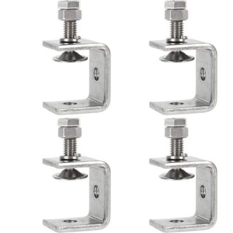 Pince Robuste Acier Inoxydable,4PCS Serre-Joints C,0-25mm Pince C Robuste,Pince Fixation Travail Bois,Tiger Clamp avec Large Mâchoire pour Travail Bois Bricolage, Soudage,l'Ébénisterie