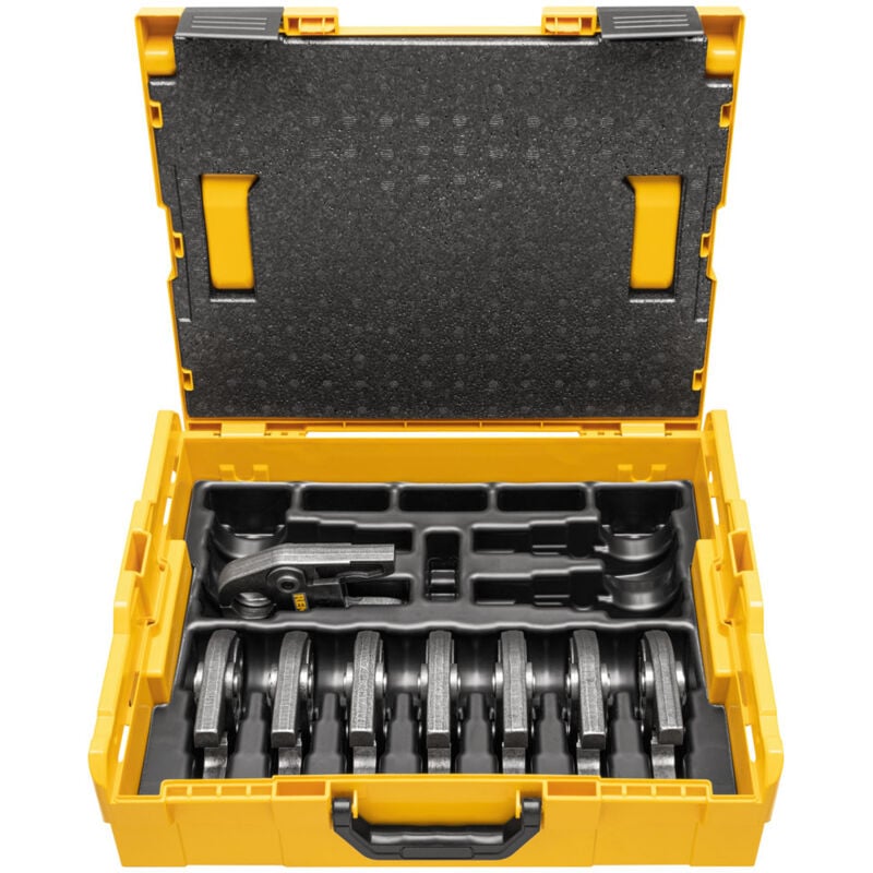 Set pinces à sertir Mini (Mâchoires) profil bmp 1/4' + 3/8' + 1/2' + 5/8' + 3/4' + 7/8' + 1' + 1'1/8 en L-Boxx - Pour 14V acc Rems