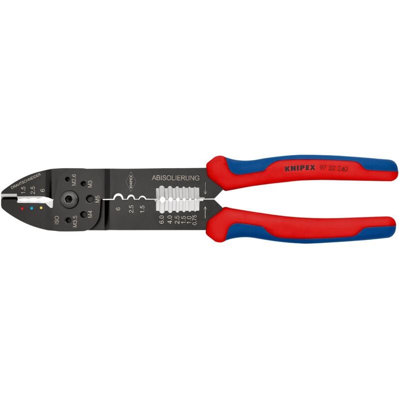 Knipex - Pince à sertir noire laquée avec gaines bi-matière 240 mm