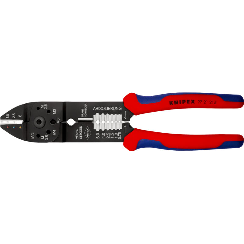 Knipex - Pince à sertir laquée noire 0,5 à 6mm² 97 21 215