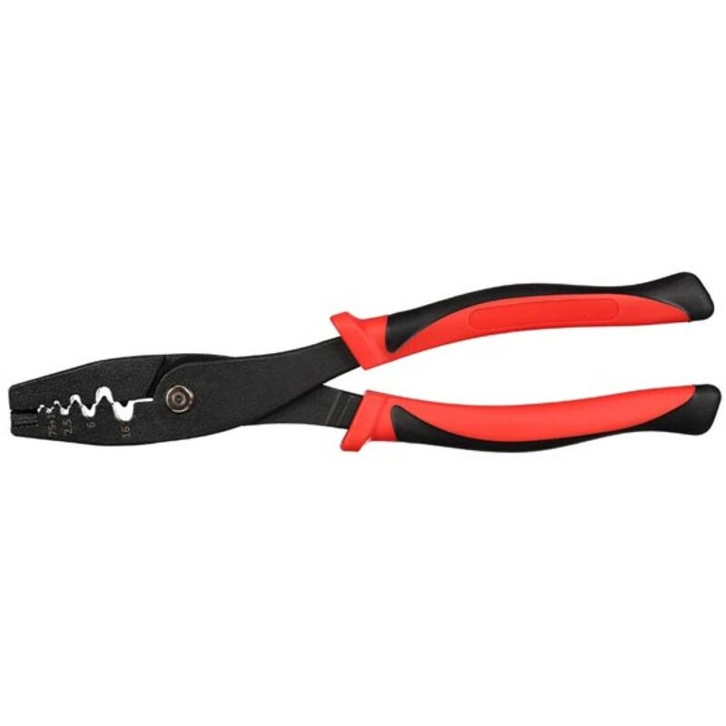 Velleman - Toolland Pince à sertir professionnelle pour embouts de fils, 0,5-16 mm², pour des connexions électriques parfaites