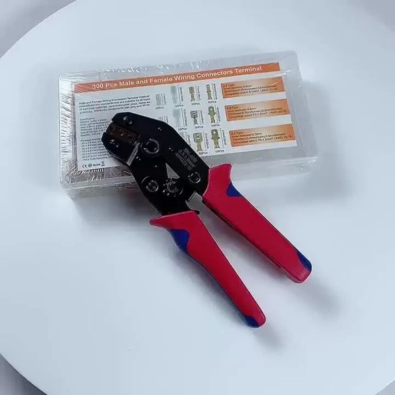 Denuotop - Pince à Sertir SN-48B avec 600 pcs Cosses 2,8mm 4,8mm 6,3mm Mâle Femelle Embouts de Câblage Électriques Sertisseur 0,25-1,5mm² Pinces