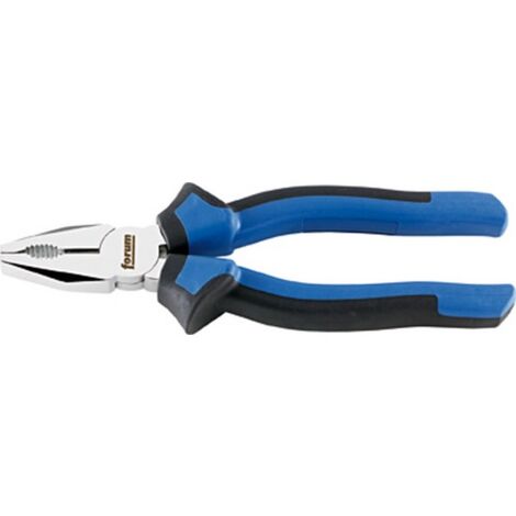Pince universelle, acier chrome vanadium, tête chromée, poignées à gaine en plastique, Long. : 200 mm, Capacité de coupe du Ø du fil dur 2,5 mm