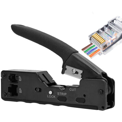 Pince universelle de sertissage pour connecteurs RJ45, RJ11, 8P8C et 6P6C, multifonctionnelle