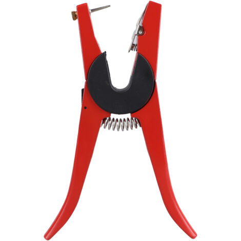 Pince Universelle en Acier Alloy pour Boucles d'Oreille, Antirouille, Sécurisée pour Bovins, Porcs, Ovins - Rouge