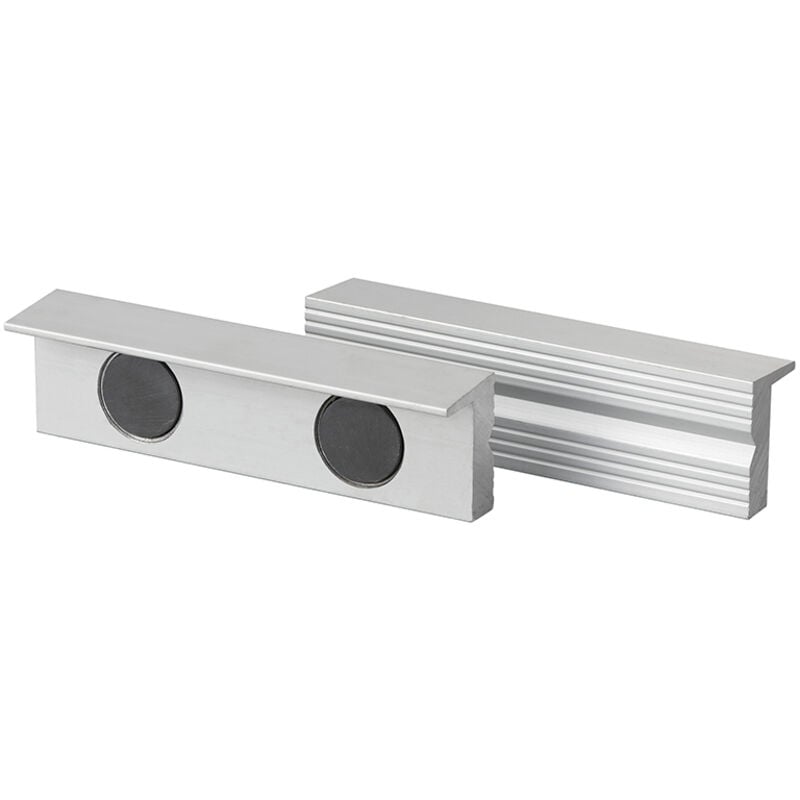 Paire de couvre-mors magnetiques en aluminium pour etau de 100mm Fervi 0520/100A