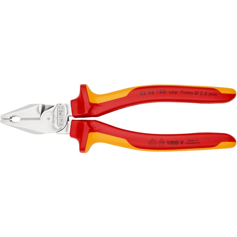 Knipex - 02 06 180 vde Pince universelle à forte démultiplication 180 mm din iso 5746, din en 60900