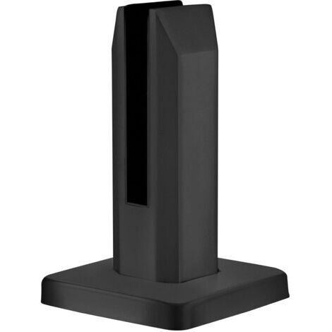 Pince Verre 8-12mm, Escaliers en Acier Inoxydable 304, Pince de Clôture en Verre pour 8-12mm/0,3-0,5'' Garde-corps de Balustrade de Balcon de Piscine (Noir)