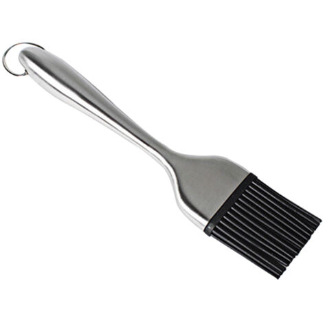 Pinceau à arroser Silicone Brosses BBQ Grill Pâtisserie Cuisson Manche en acier inoxydable Long