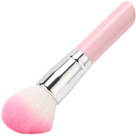 Pinceau à Blush et Poudre Libre Professionnel Portable - Rose pour Maquillage Facile