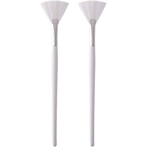 Pinceau de maquillage masque en bois en forme d'éventail 2PCS,