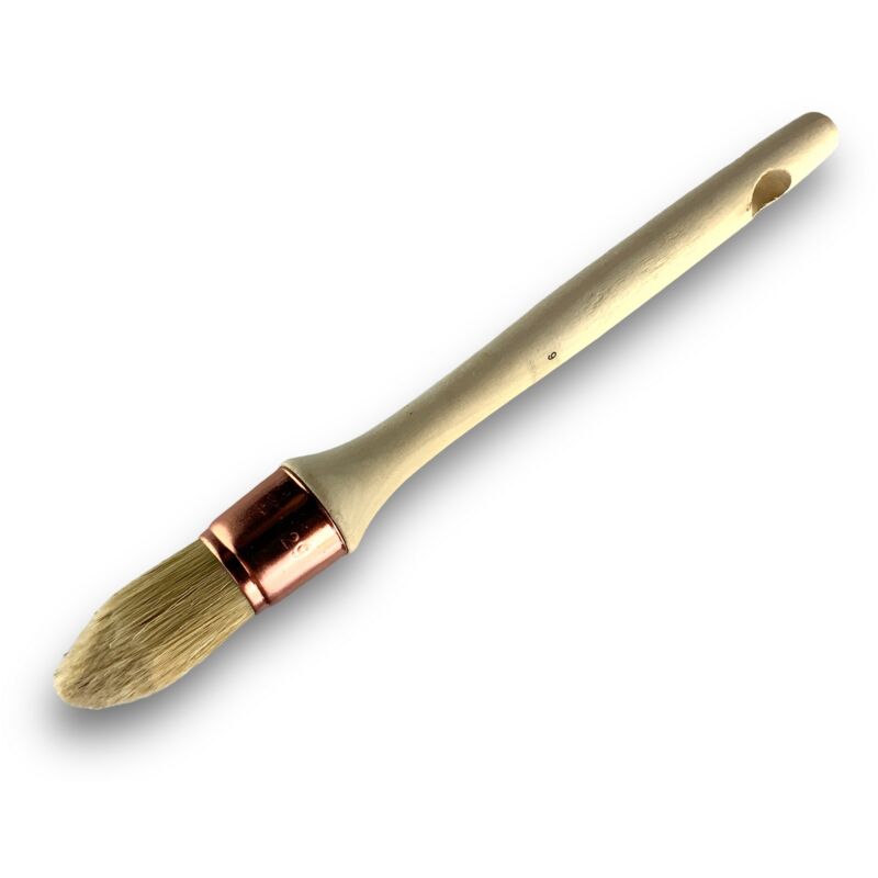 Pinceau de Pouce à rechampir Brosse ronde Soie Blanche Diamètres variés - Quantité x 1 - Soie n° 6 - Ø 29 mm