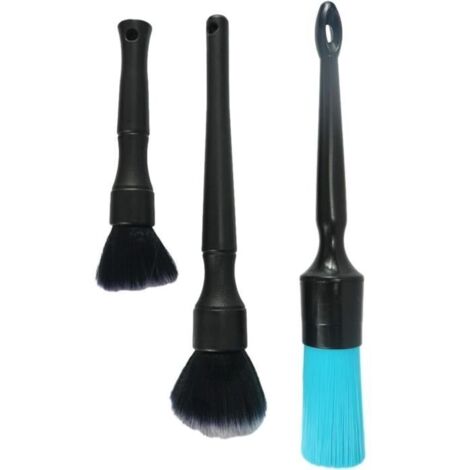 Pinceau Detailing Auto,3Pcs Brosse à Détails Auto,Brosse Nettoyage Voiture pour Roues de Nettoyage Automobile,Tableau de Bord