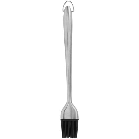 Pinceau en silicone avec manche en acier inoxydable résistant à la chaleur pour cuisine, pâtisserie et barbecue