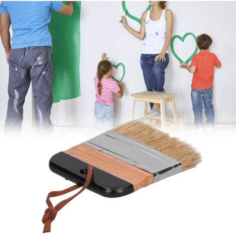 Pinceau Multifunctionnel avec Manche Bois pour Peinture, Vernis, Plâtre et Waxing - Essentiel pour Rénovation et Décoration Maison