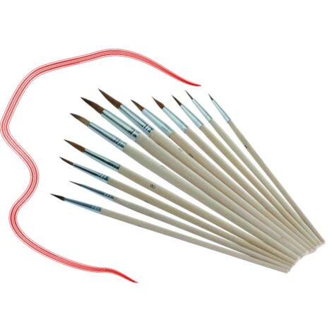 PINCEAUX DE RETOUCHE LOT DE 12.