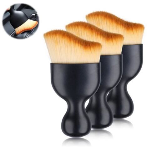 Pinceaux Nettoyage Voiture, Brosse à Détails Automatiques, Automatique de Voiture DétailBord/Bouches Daération/Intérieur, 3 Pcs