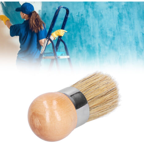 Pincel decorativo profesional, 5 cm (2 pulgadas), cabeza redonda, cerdas naturales, mango de madera, para pintura y proyectos de bricolaje.