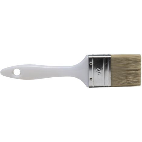 Pincel plano con mango blanco de ABS Savy 50 mm