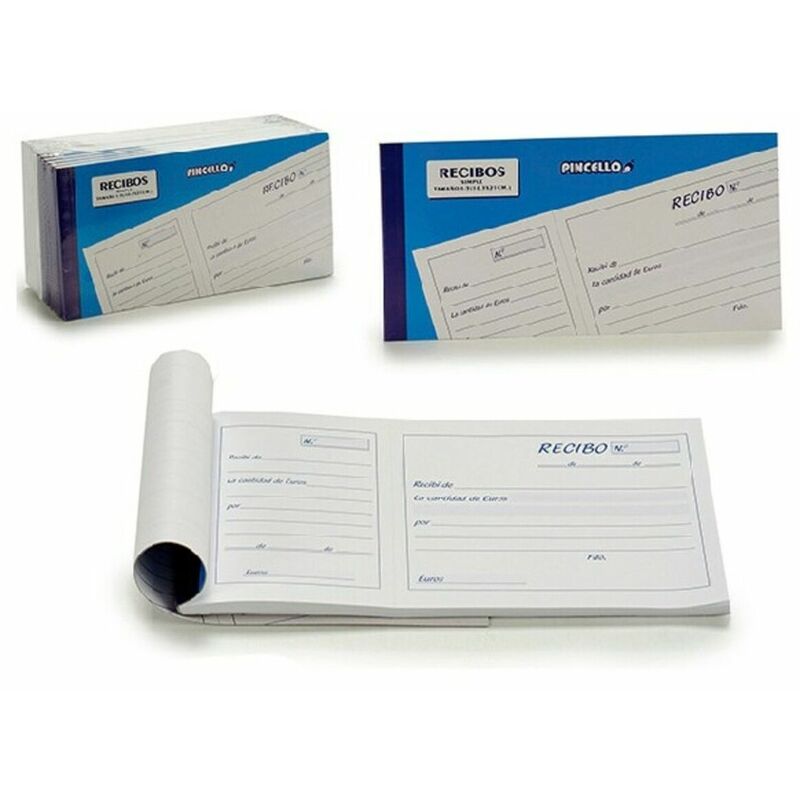 

Bloc de Notas Recibo Simple 70 Hojas (10,5 x 0,5 x 21 cm) - Pincello