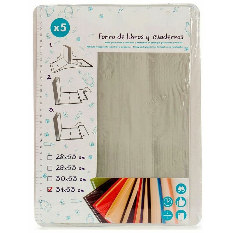 

Forro Adhesivo para Libros (5 Piezas) (31 x 53 cm) - Pincello