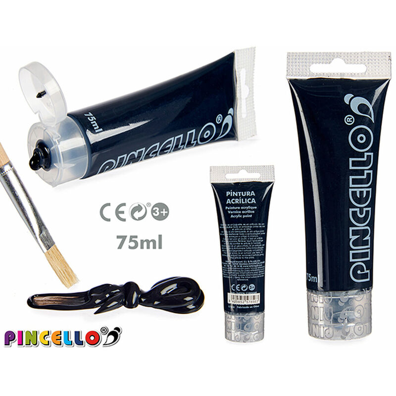 

Pincello Pintura acrílica 75 ml Negro Plástico Pintura (75 ml)