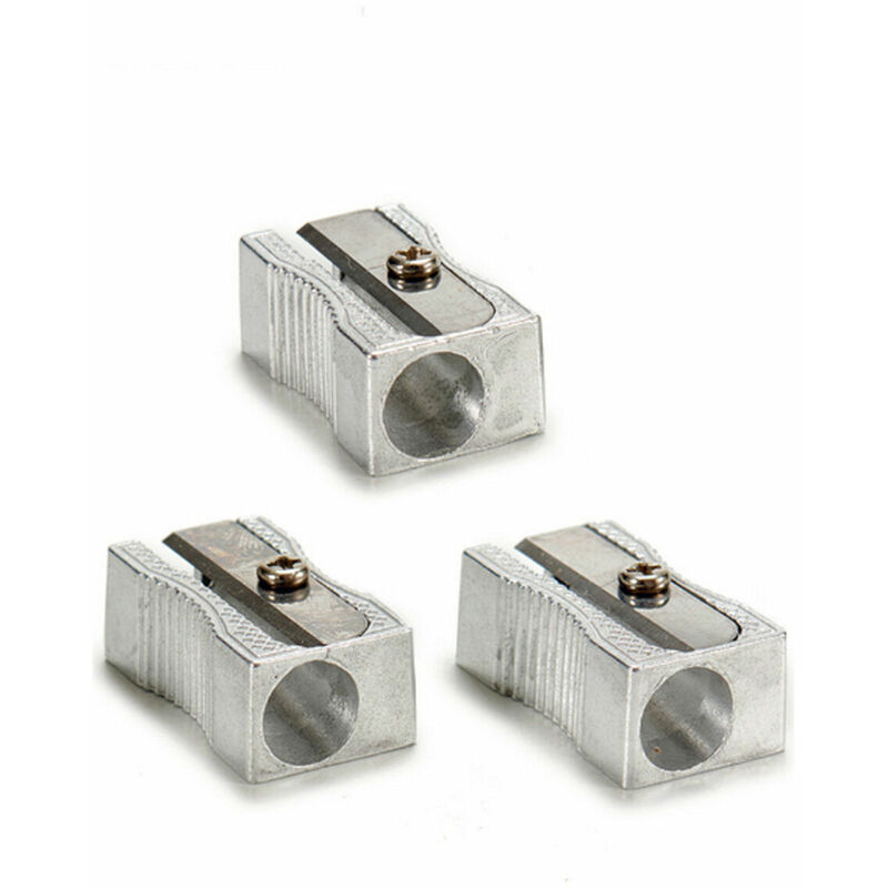 

Sacapuntas Aluminio Plateado (3 Piezas) - Pincello