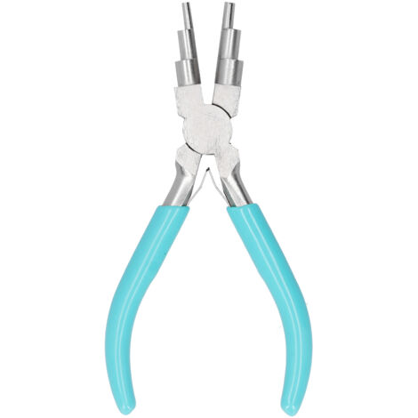 Pinces à bec rond en acier carbone pour perlage et création de bijoux DIY - 6 sections