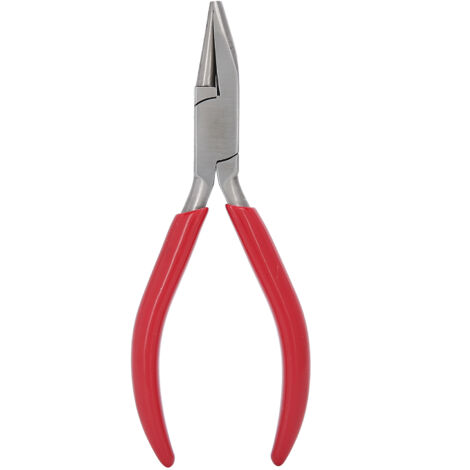 Pinces à bijoux DIY en acier haute teneur en carbone avec poignée antidérapante et rainures pour la création artisanale