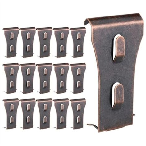 Pinces à briques, lot de 16, pour accrocher des crochets et supports de tableaux sur la brique sans perçage.-AquaForge